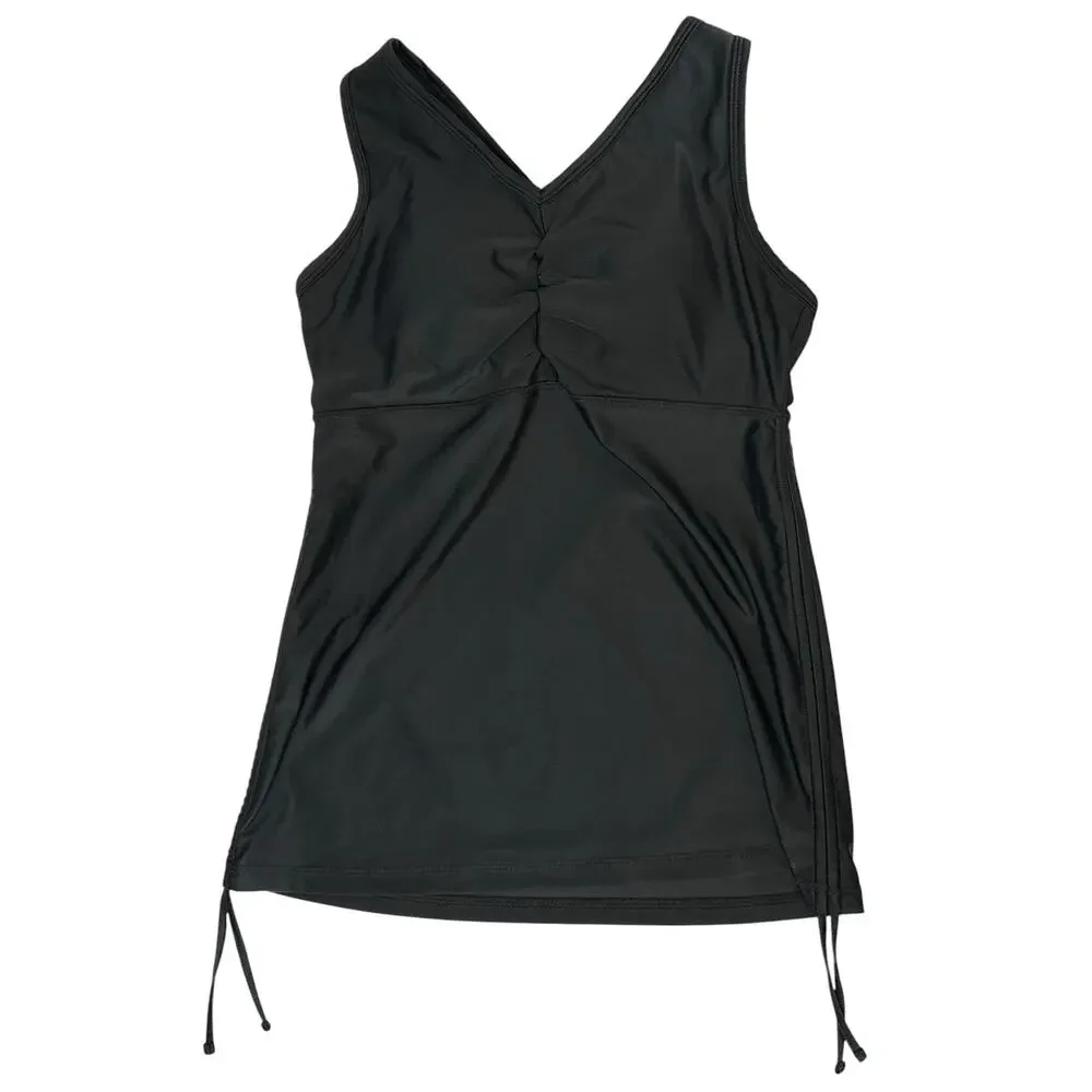 UV Skinz Tankini Swim Top Black UPF 50+ Size M